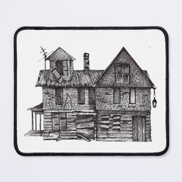 Item preview, Black and White Spooky Haunted House designed and sold by hoytish.