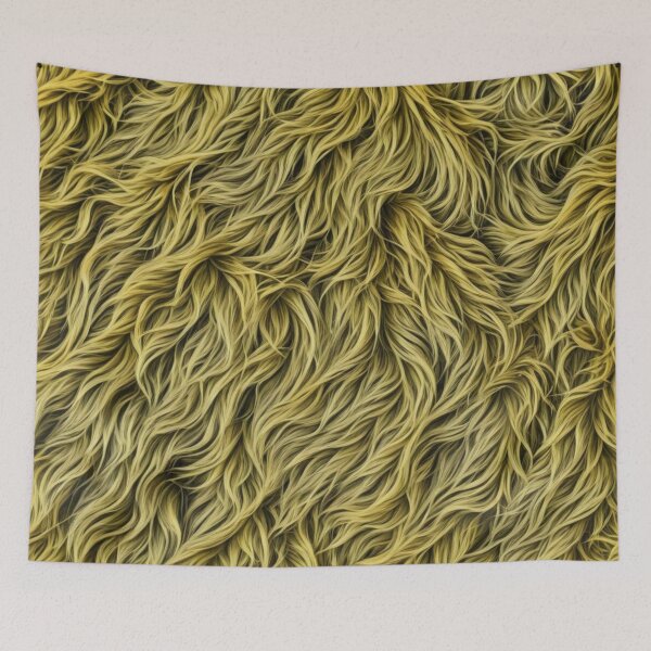 Item preview, Abstract Yellow Faux Fur Pattern designed and sold by calibrit.