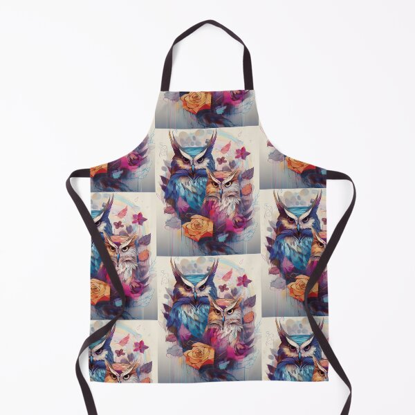 Item preview, Owls in watercolour florals, flowers, roses designed and sold by navitalidesign.