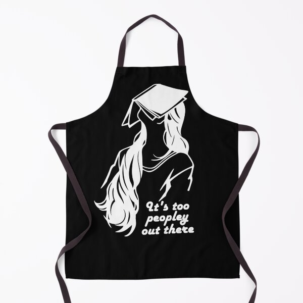 Item preview, its too peopley out there - white long hair girl with a book on her face illustration - humorous bookish designed and sold by EmeraldeaArt.