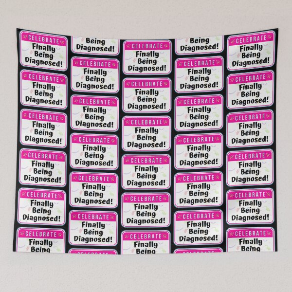 Item preview, CELEBRATE:  Finally Being Diagnosed! - funny celebration signs designed and sold by DesignsFromTW-S.