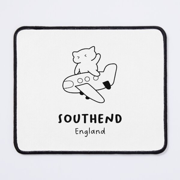 Item preview, Southend, England | Adorable Cat on Plane Design | Airplane Illustration | Cat's Trip designed and sold by RM-Journey.