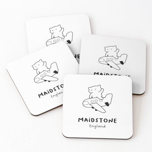 Item preview, Maidstone, England | Adorable Cat on Plane Design | Airplane Illustration | Cat's Trip designed and sold by RM-Journey.