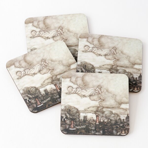 Item preview, Away He Flew - Peter Pan at Kensington Gardens - Arthur Rackham designed and sold by forgottenbeauty.