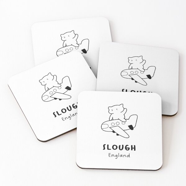 Item preview, Slough, England | Adorable Cat on Plane Design | Airplane Illustration | Cat's Trip designed and sold by RM-Journey.