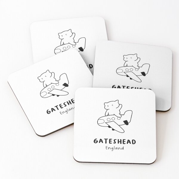 Item preview, Gateshead, England | Adorable Cat on Plane Design | Airplane Illustration | Cat's Trip designed and sold by RM-Journey.