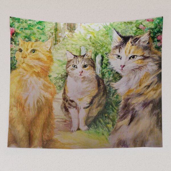 Item preview, Cats acrylic color painting designed and sold by BEdgardP.