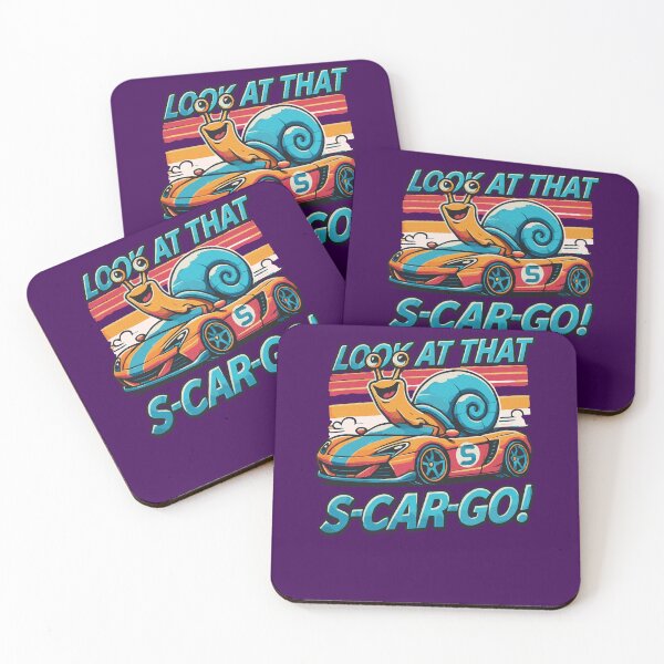 Item preview, Look at That S-Car-Go! Funny Racing Snail Design, Perfect for Car Enthusiasts and Animal Lovers, Unique Gift Idea designed and sold by Sir Meow Meow.