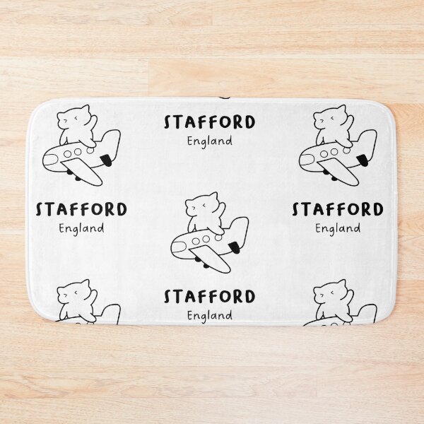 Item preview, Stafford, England | Adorable Cat on Plane Design | Airplane Illustration | Cat's Trip designed and sold by RM-Journey.