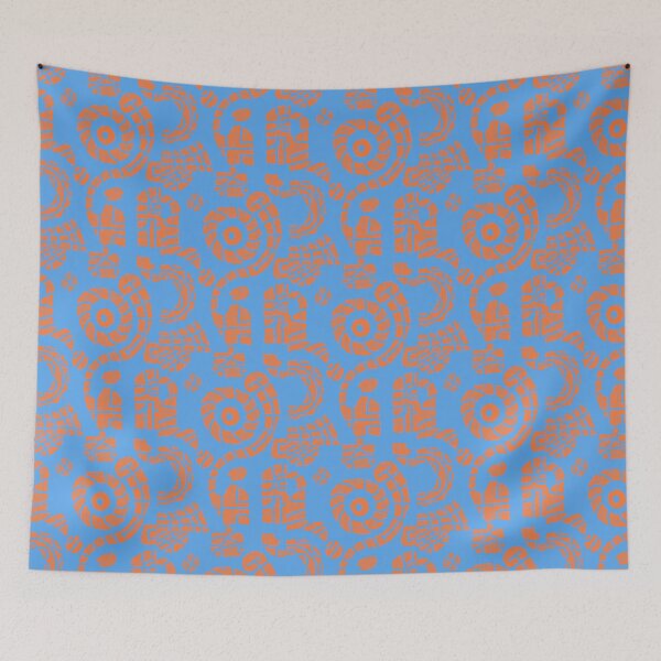 Item preview, Orange and blue print designed and sold by Laura Carling.
