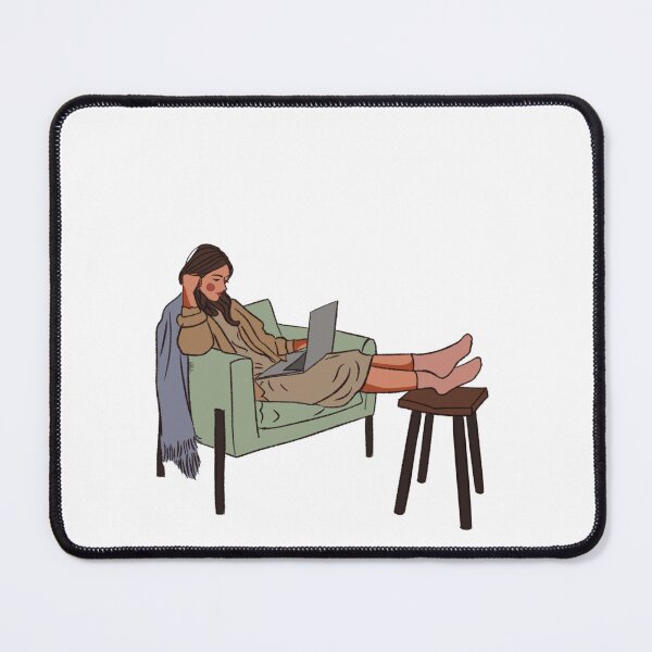 Item preview, A woman working on the laptop designed and sold by Hessah-HA.