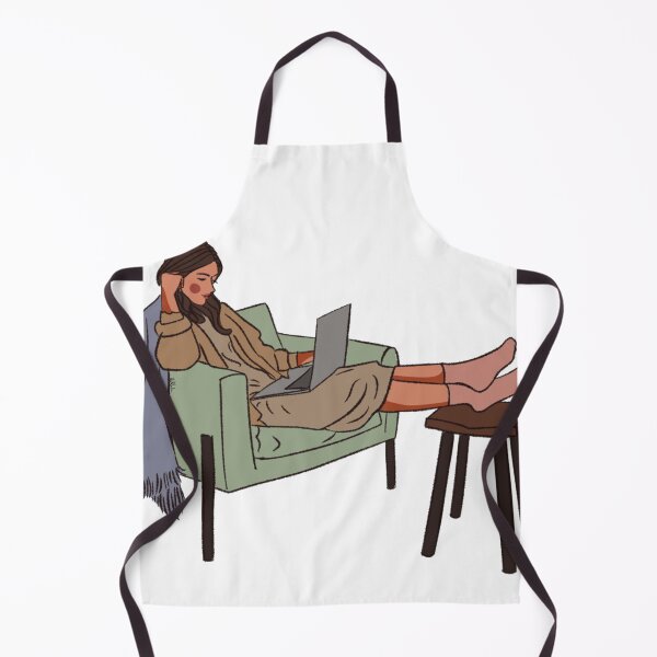 Item preview, A woman working on the laptop designed and sold by Hessah-HA.