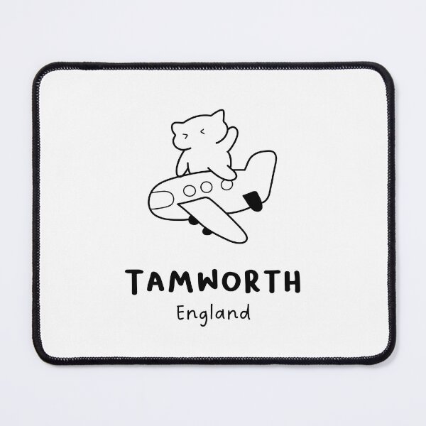 Item preview, Tamworth, England | Adorable Cat on Plane Design | Airplane Illustration | Cat's Trip designed and sold by RM-Journey.