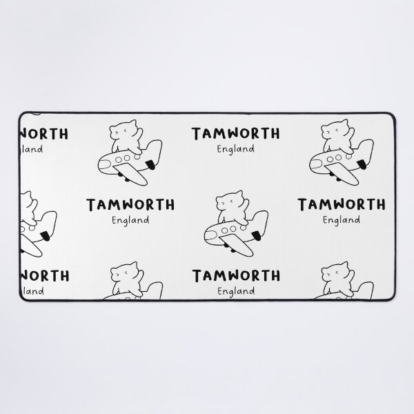 Item preview, Tamworth, England | Adorable Cat on Plane Design | Airplane Illustration | Cat's Trip designed and sold by RM-Journey.