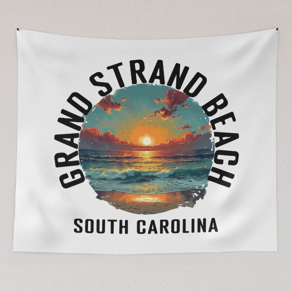 Item preview, Grand Strand Beach - South Carolina (with Black Lettering) designed and sold by VelvetRoom.