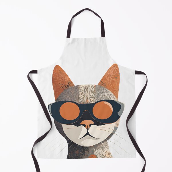 Item preview, Mid Century Modern Cat with Glasses designed and sold by LemonHorse.