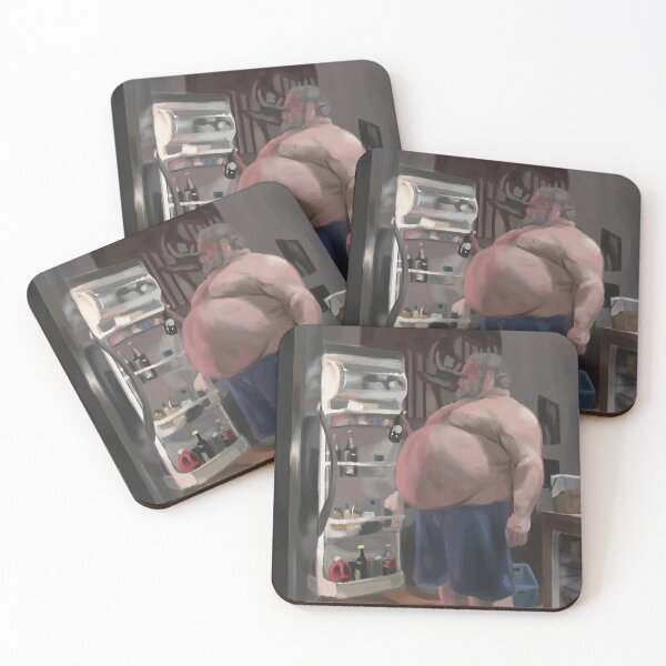 Item preview, Fat guy infron of fridge designed and sold by AgentBoi.