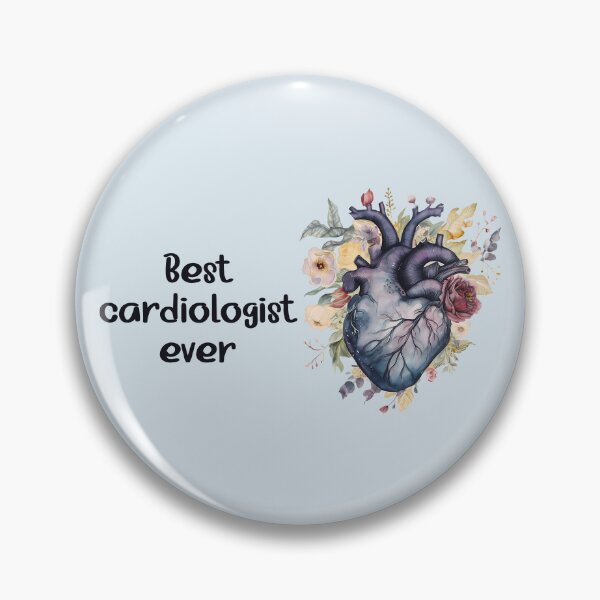 Item preview, Best cardiologist ever - floral anatomy heart designed and sold by EmeraldeaArt.