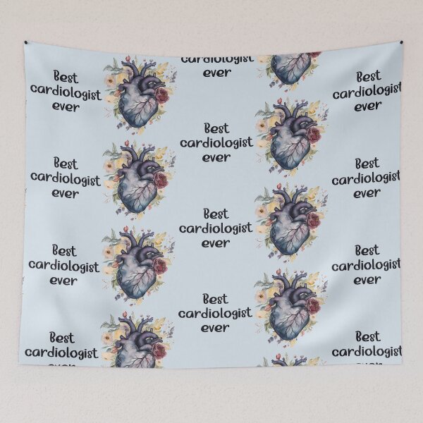 Item preview, Best cardiologist ever - floral anatomy heart designed and sold by EmeraldeaArt.