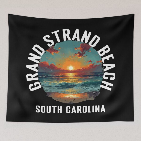 Item preview, Grand Strand Beach - South Carolina (with White Lettering) designed and sold by VelvetRoom.