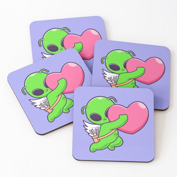 Item preview, Cute Angel Alien Holding Love Heart Cartoon Vector Icon Illustration designed and sold by hjian8219.