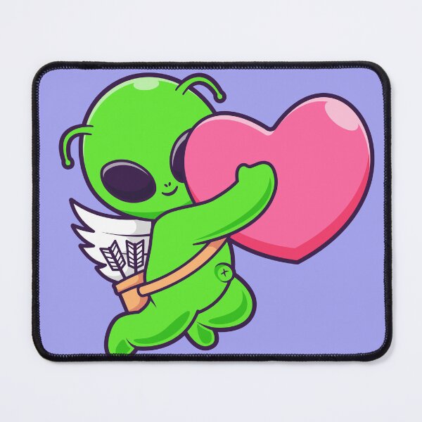 Item preview, Cute Angel Alien Holding Love Heart Cartoon Vector Icon Illustration designed and sold by hjian8219.