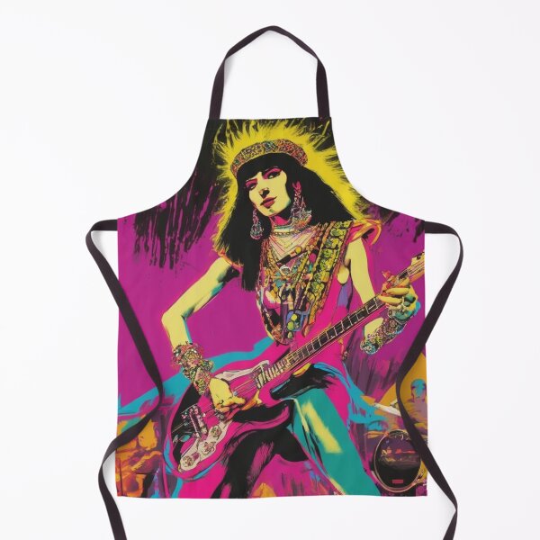 Item preview, Cleopatra at an 80's Rock Concert: Cleopatra Punk Playing Electric Guitar designed and sold by butikoshop.