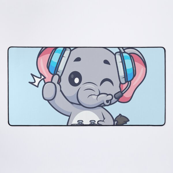 Item preview,  Cute Elephant Gaming Cartoon Vector Icon Illustration designed and sold by hjian8219.