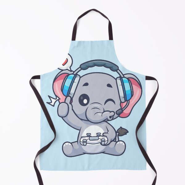 Item preview,  Cute Elephant Gaming Cartoon Vector Icon Illustration designed and sold by hjian8219.