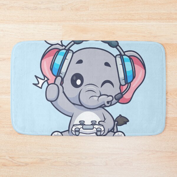 Item preview,  Cute Elephant Gaming Cartoon Vector Icon Illustration designed and sold by hjian8219.