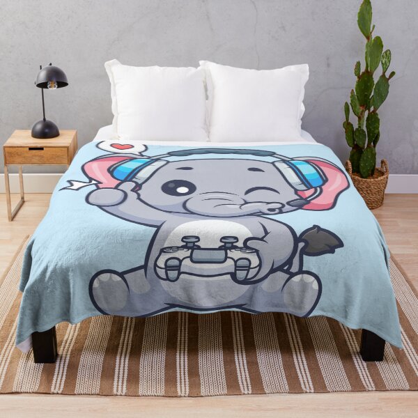 Item preview,  Cute Elephant Gaming Cartoon Vector Icon Illustration designed and sold by hjian8219.