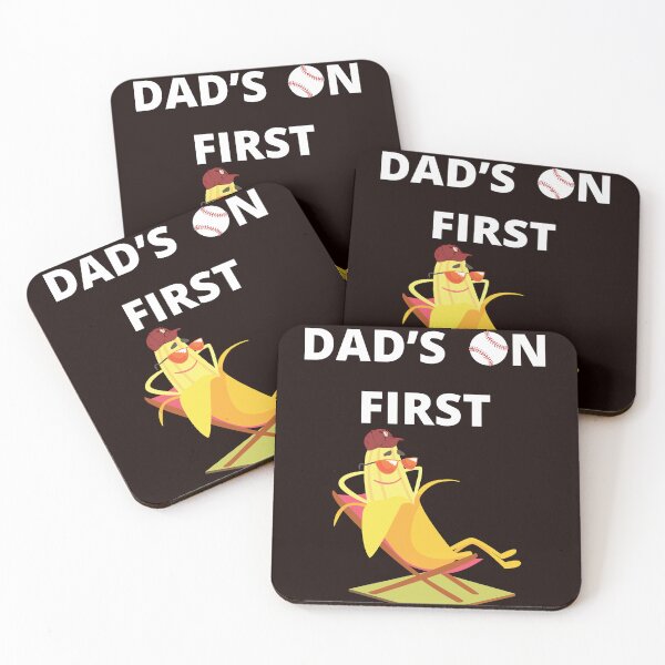 Item preview, Dad's on first banana baseball designed and sold by leshewle.
