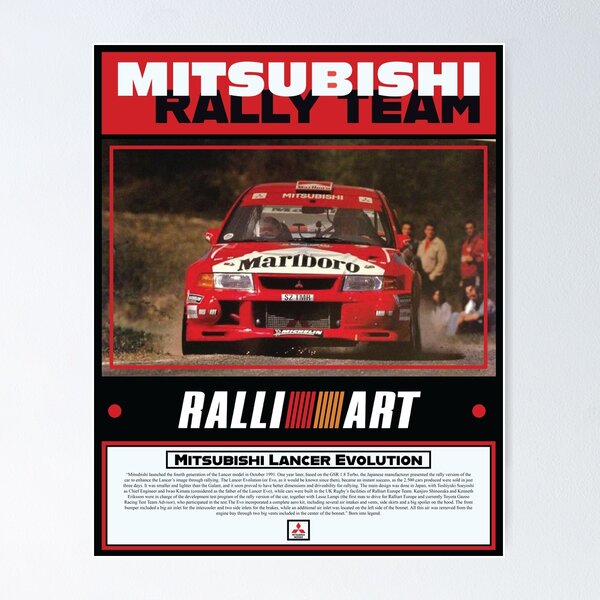 Item preview, MITSUBISHI EVOLUTION 6 RALLY TEAM POSTER designed and sold by JDMXxports.
