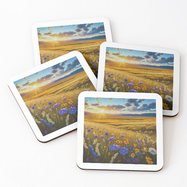 Item preview, Bright field of flowers designed and sold by FitEnvy.