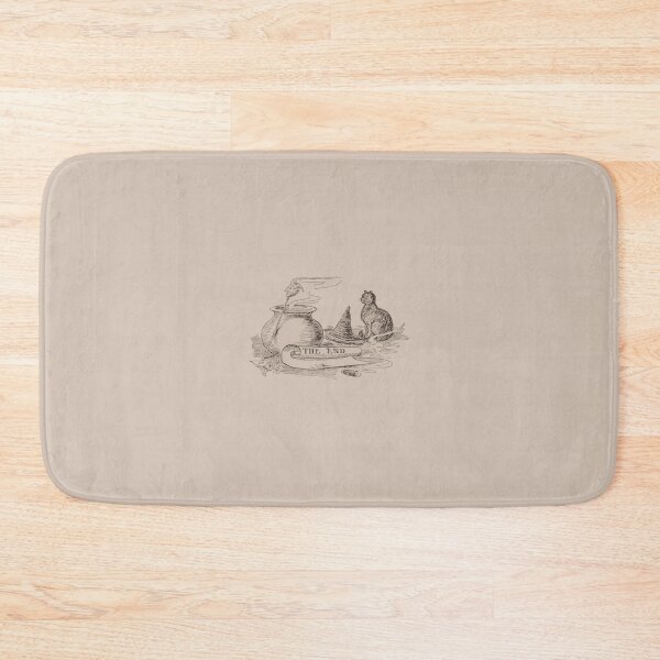 Item preview, "The End," 1917 Vintage Drawing of a Magic Cauldron, Cat Familiar, Pointed Hat; Witchcraft [Filled] designed and sold by juiceboxvintage.