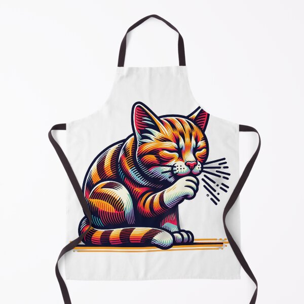 Item preview, Coughing cat sticker designed and sold by Travelcases.