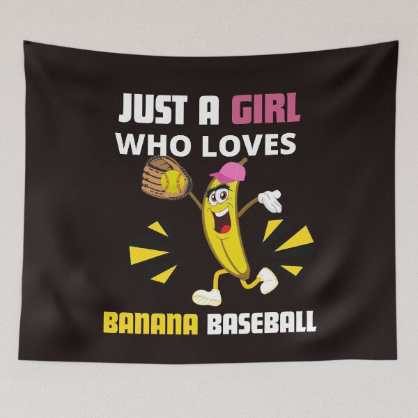 Item preview, Just a girl who loves banana baseball designed and sold by leshewle.