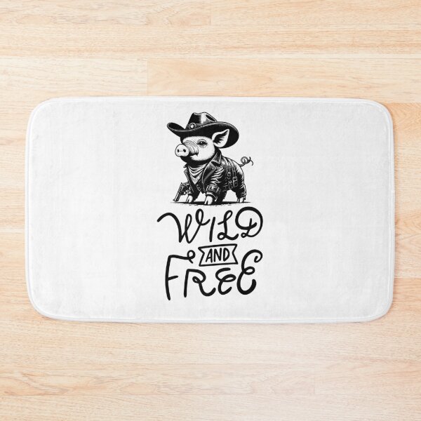 Item preview, Wild and Free Pig designed and sold by FitEnvy.