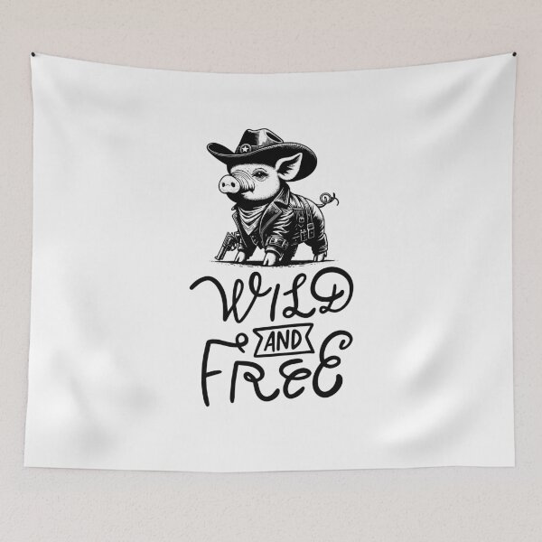 Item preview, Wild and Free Pig designed and sold by FitEnvy.
