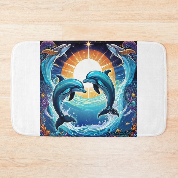 Item preview, Dolphins Jumping designed and sold by DreamistStore.