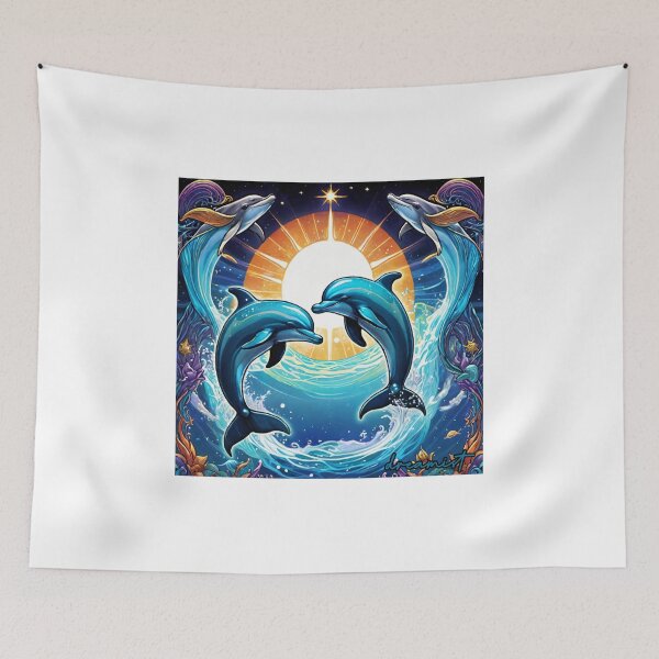 Item preview, Dolphins Jumping designed and sold by DreamistStore.