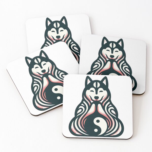 Item preview, Enlightened Wolf Zen Positive Canine Chi designed and sold by silklotus.