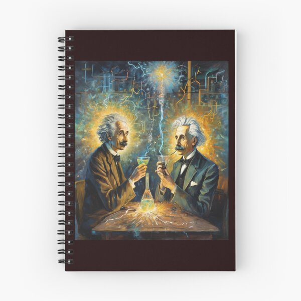 Item preview, "Einstein and Tesla: A Vintage Laboratory Encounter" designed and sold by Artisticanvas.