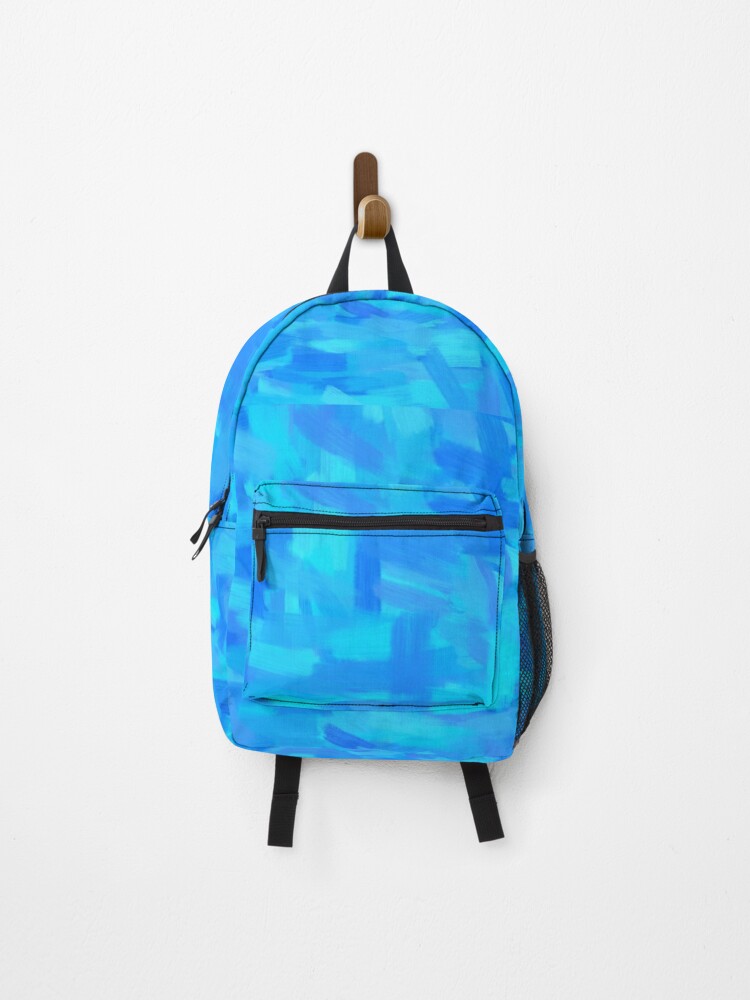 Thumbnail 1 of 3, Backpack, Blocky Blue Pattern Background designed and sold by FizzLab.
