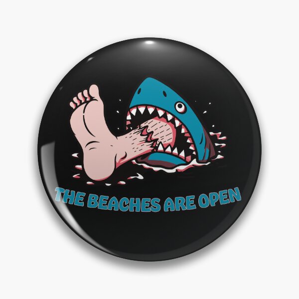 Item preview, Beaches Are Open Shark designed and sold by ChunkByChunk.