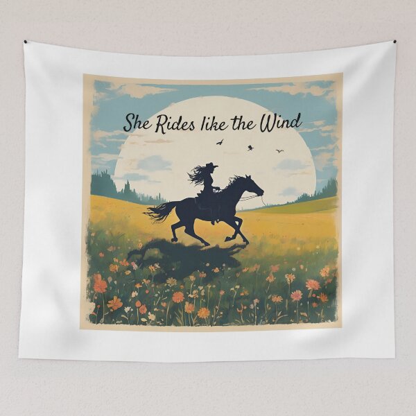 Item preview, She Rides like the wind designed and sold by FitEnvy.