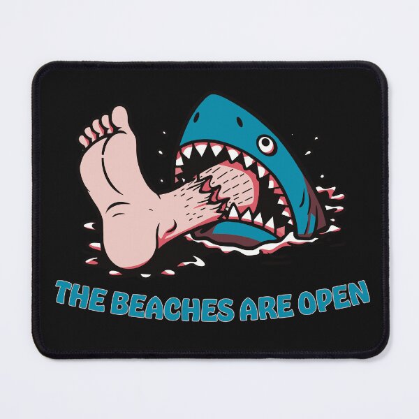 Item preview, Beaches Are Open Shark designed and sold by ChunkByChunk.