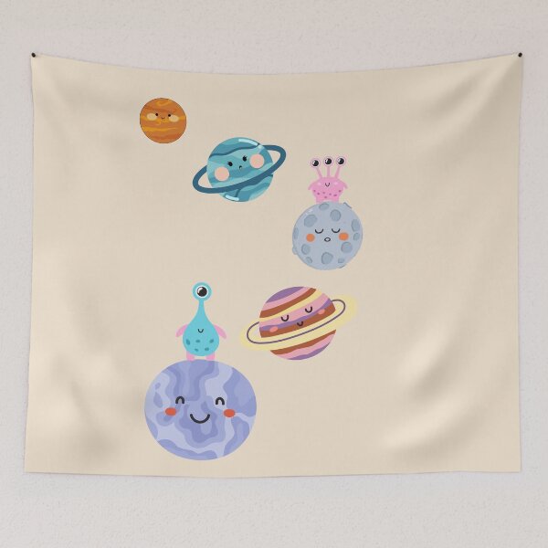 Item preview, Cute Planetary Characters with Aliens designed and sold by Umay Eylul Keles.