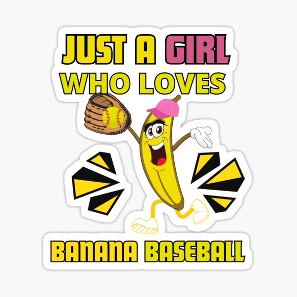 Item preview, Just a girl who loves banana baseball designed and sold by leshewle.