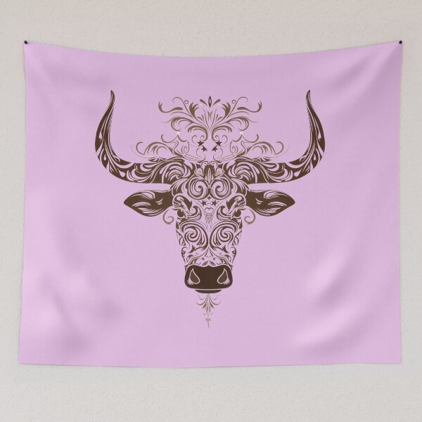 Item preview, Longhorn cow- intricate design designed and sold by PrettyPinkSkies.